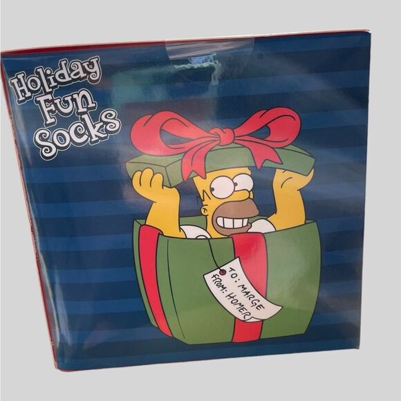 The Simpsons Holiday Fun Box of Socks NEW - Picture 3 of 6